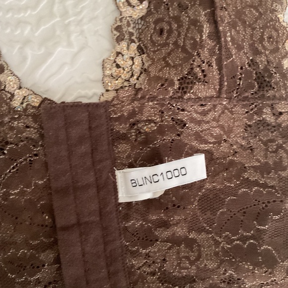 Blinc1000 Vintage Sequin Camisole Brown Small - Picture 8 of 12